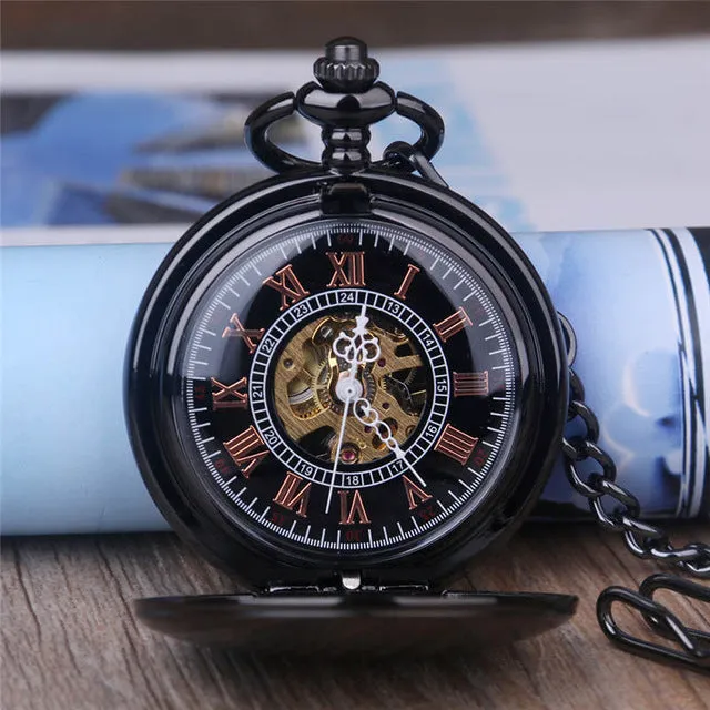 ☀ Roman Numeral Pocket Watch .. Look Good With Jeans or Khaki's..