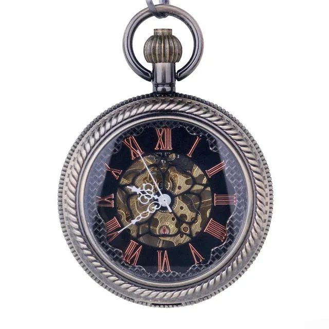 ☀ Roman Numeral Pocket Watch .. Look Good With Jeans or Khaki's..