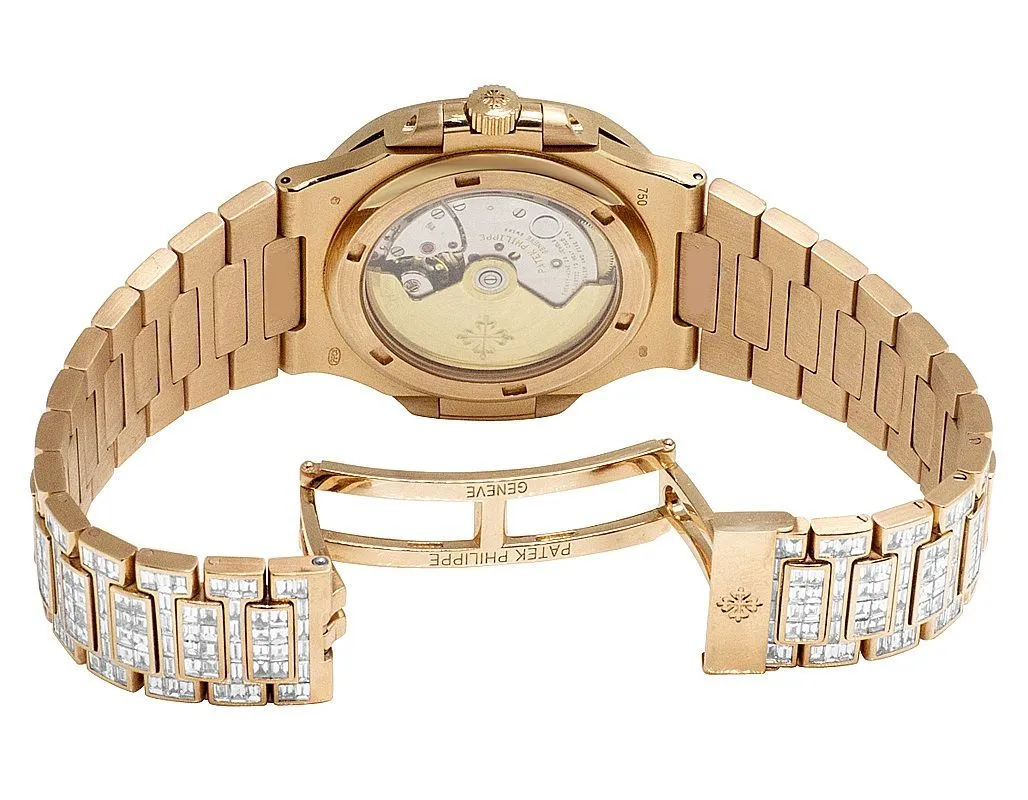 18K Rose Gold PP-Luxury-Watches Nautilus 5711 Baguette Diamond Watch 67.75 Ct
