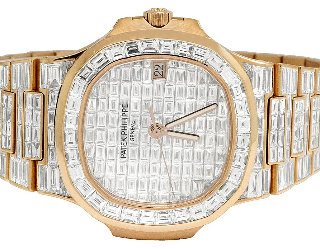 18K Rose Gold PP-Luxury-Watches Nautilus 5711 Baguette Diamond Watch 67.75 Ct