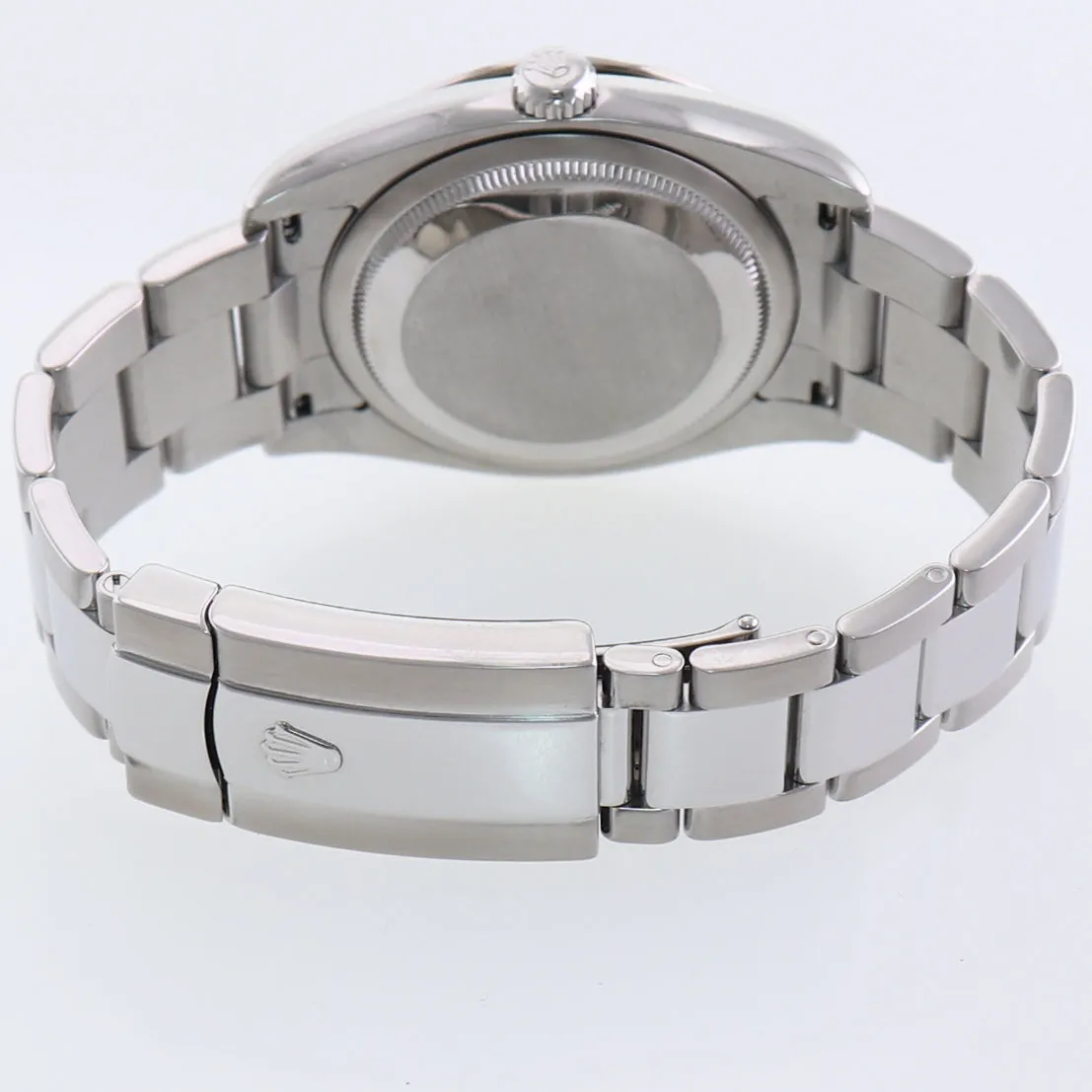 2005 MINT Rolex DateJust Turn-O-Graph 116264 Steel Black White Gold Fluted Watch