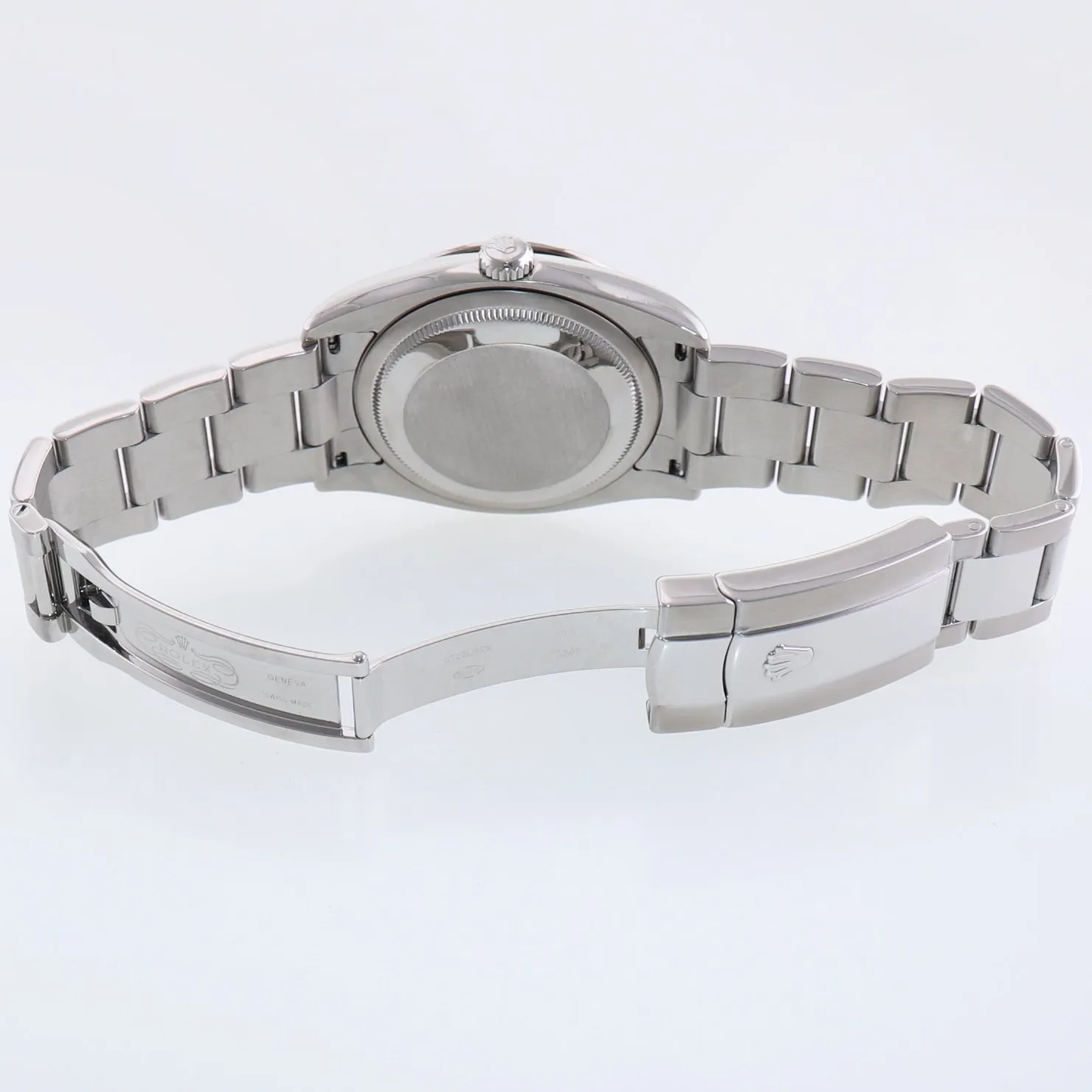 2005 MINT Rolex DateJust Turn-O-Graph 116264 Steel Black White Gold Fluted Watch