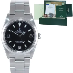 2006 PAPERS Rolex Explorer I Black 36mm 114270 Steel Black Arabic Watch Box