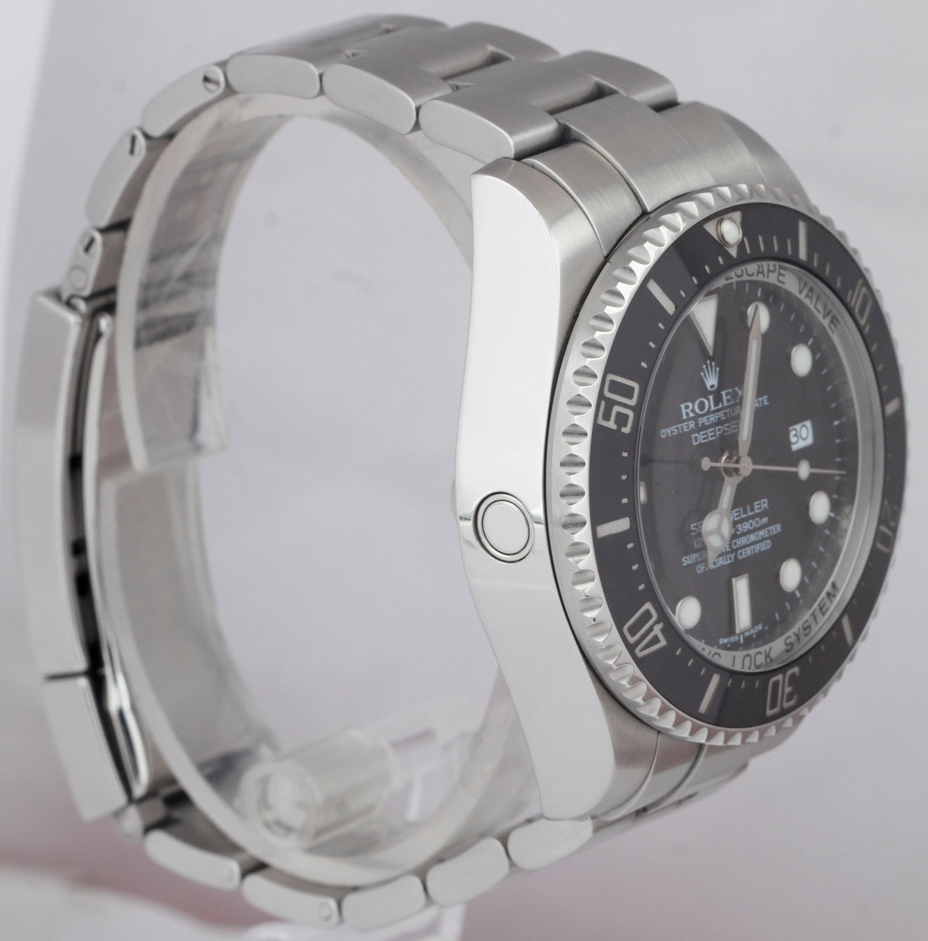 2008 UNPOLISHED Rolex Sea-Dweller Deepsea Steel 44mm Black Ceramic Watch 116660