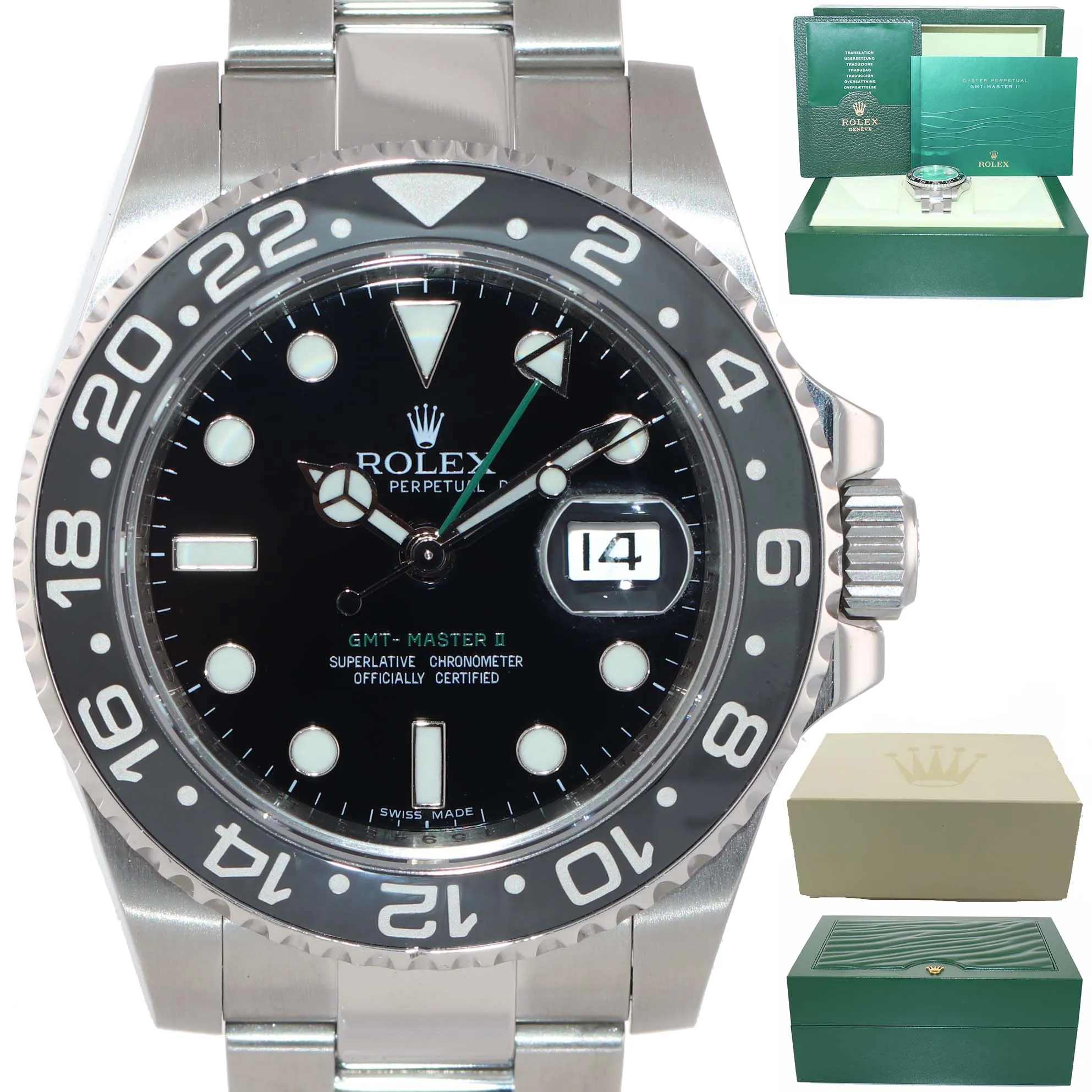 2012 MINT Rolex GMT Master II 116710LN Steel Ceramic Black Ceramic Watch Box
