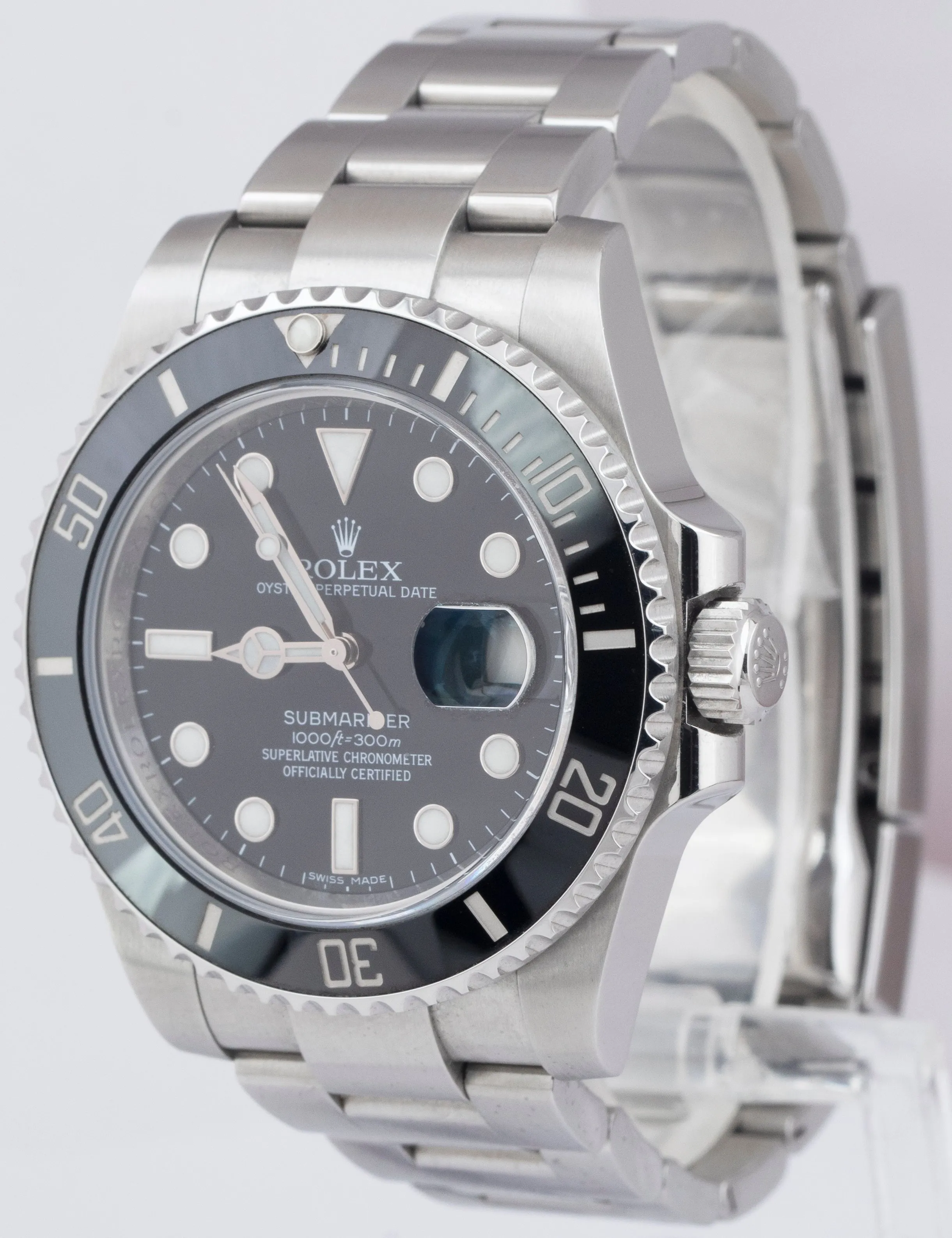 2013 Rolex Submariner Date 40mm Black Ceramic Stainless Steel 116610 LN Watch