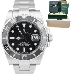2013 Rolex Submariner Date 40mm Black Ceramic Stainless Steel 116610 LN Watch