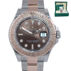 2018 PAPERS Rolex Yacht-Master 116621 CHOCOLATE 18K Everose Gold Two Tone Watch