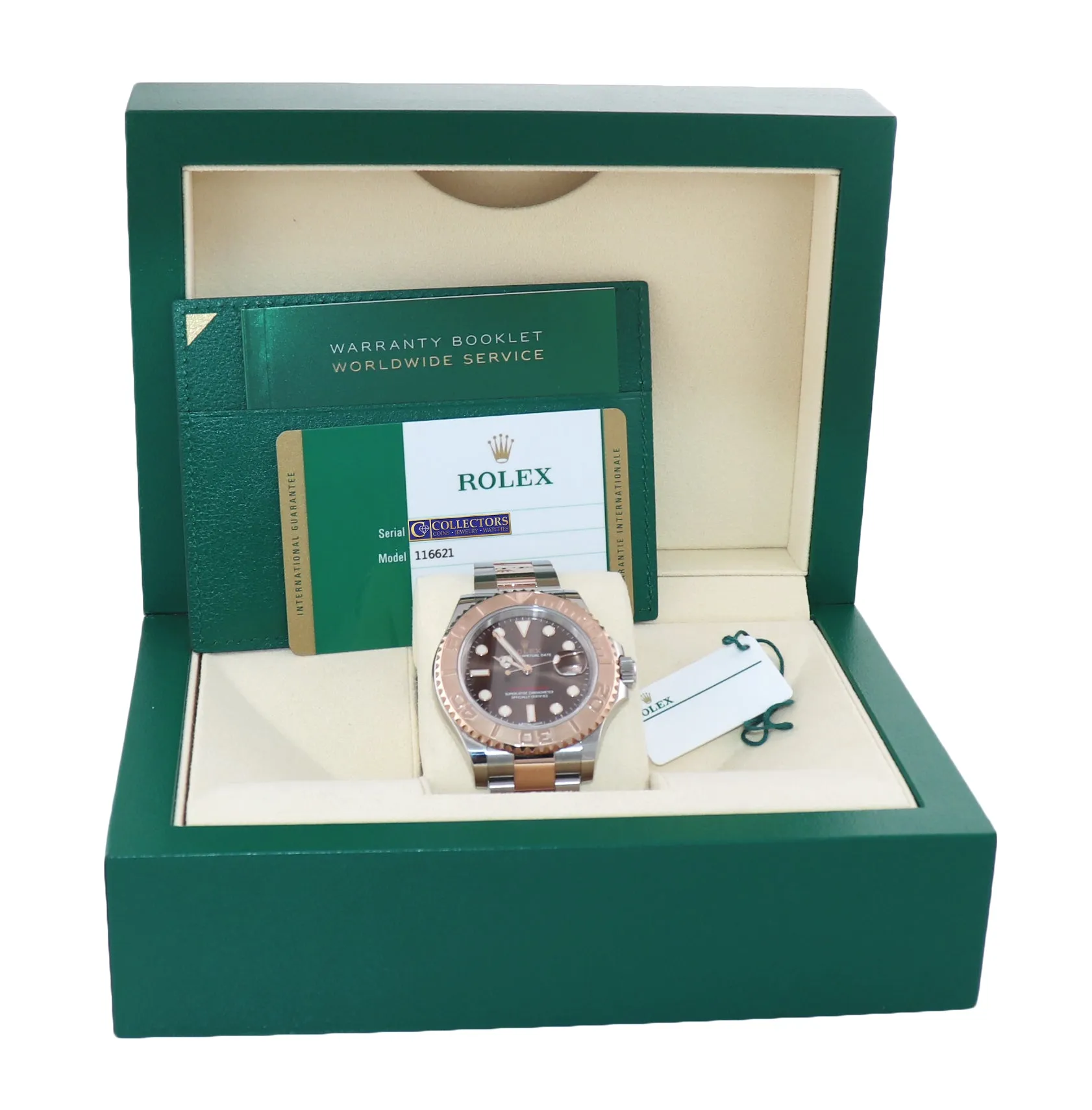 2018 PAPERS Rolex Yacht-Master 116621 CHOCOLATE 18K Everose Gold Two Tone Watch