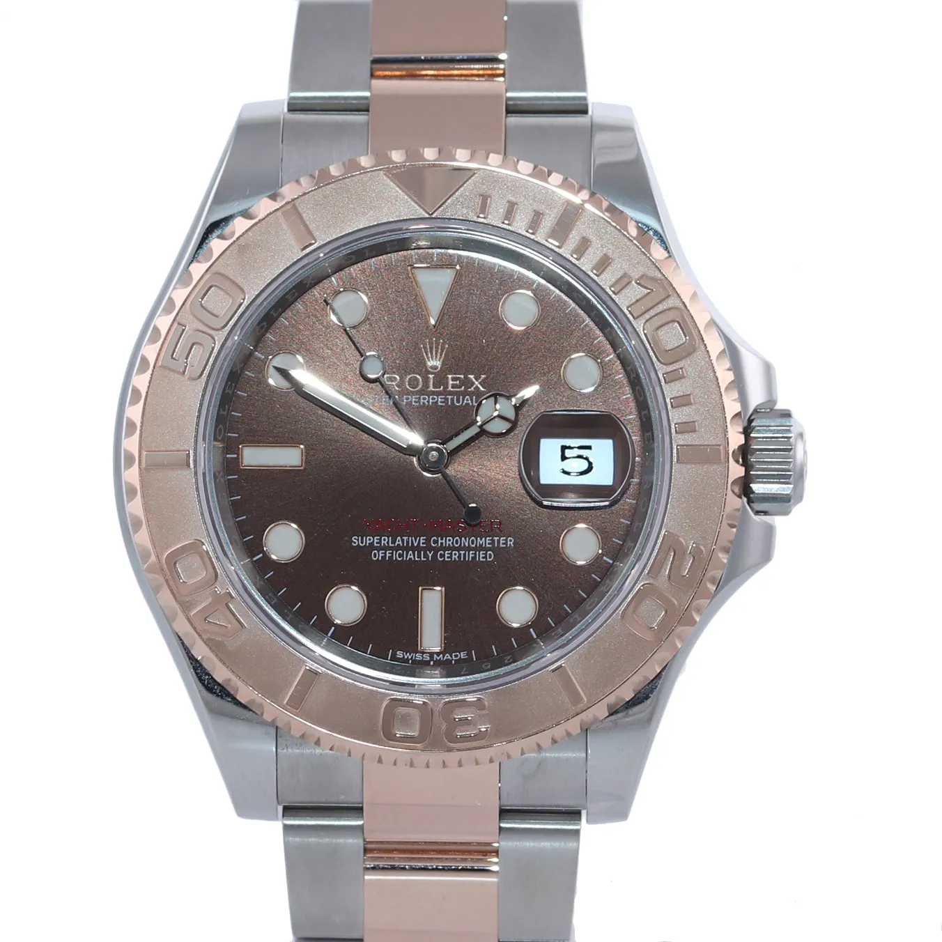 2018 PAPERS Rolex Yacht-Master 116621 CHOCOLATE 18K Everose Gold Two Tone Watch