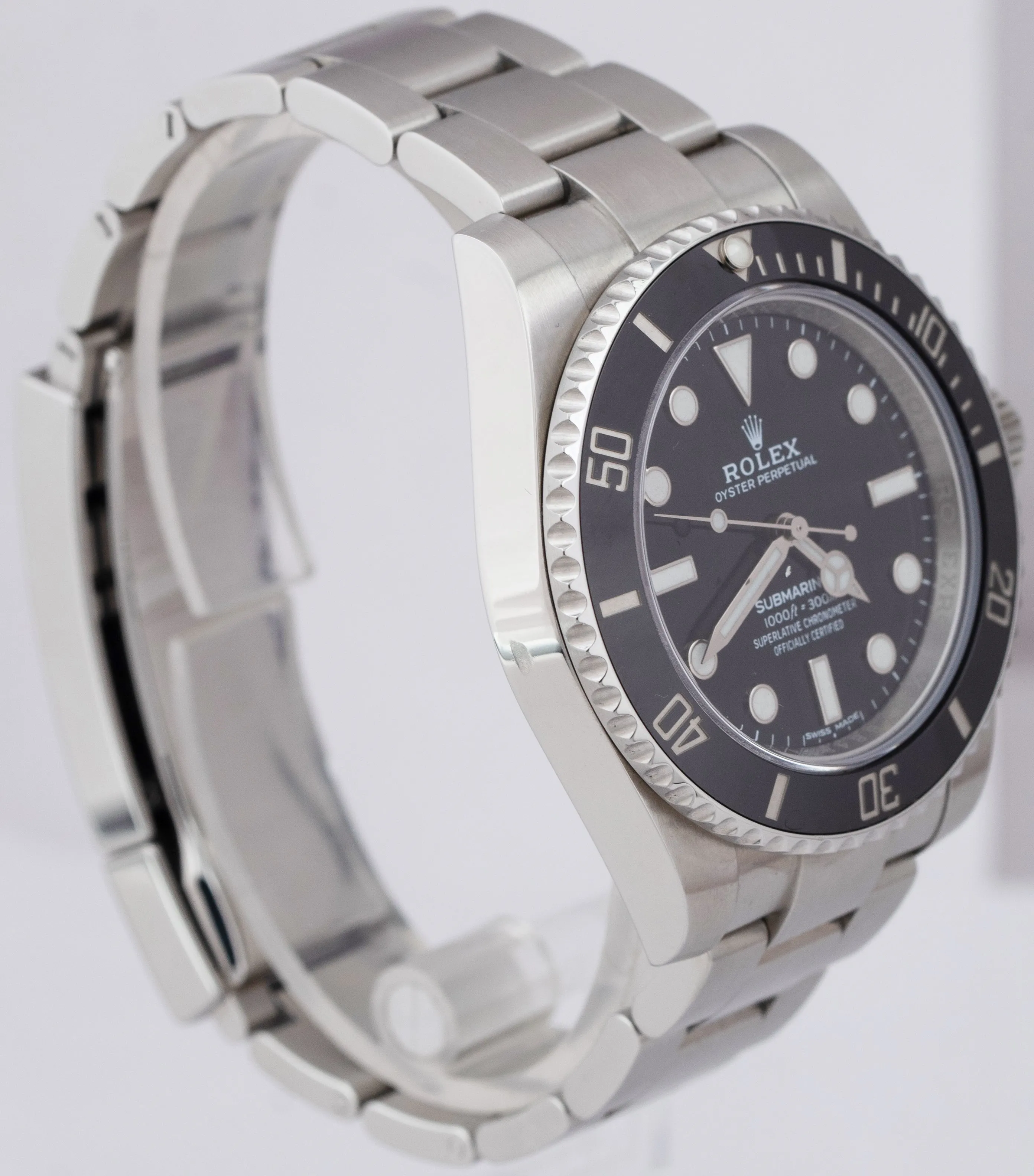 2018 Rolex Submariner No-Date Stainless 40mm Black Ceramic Dive Watch 114060 B P
