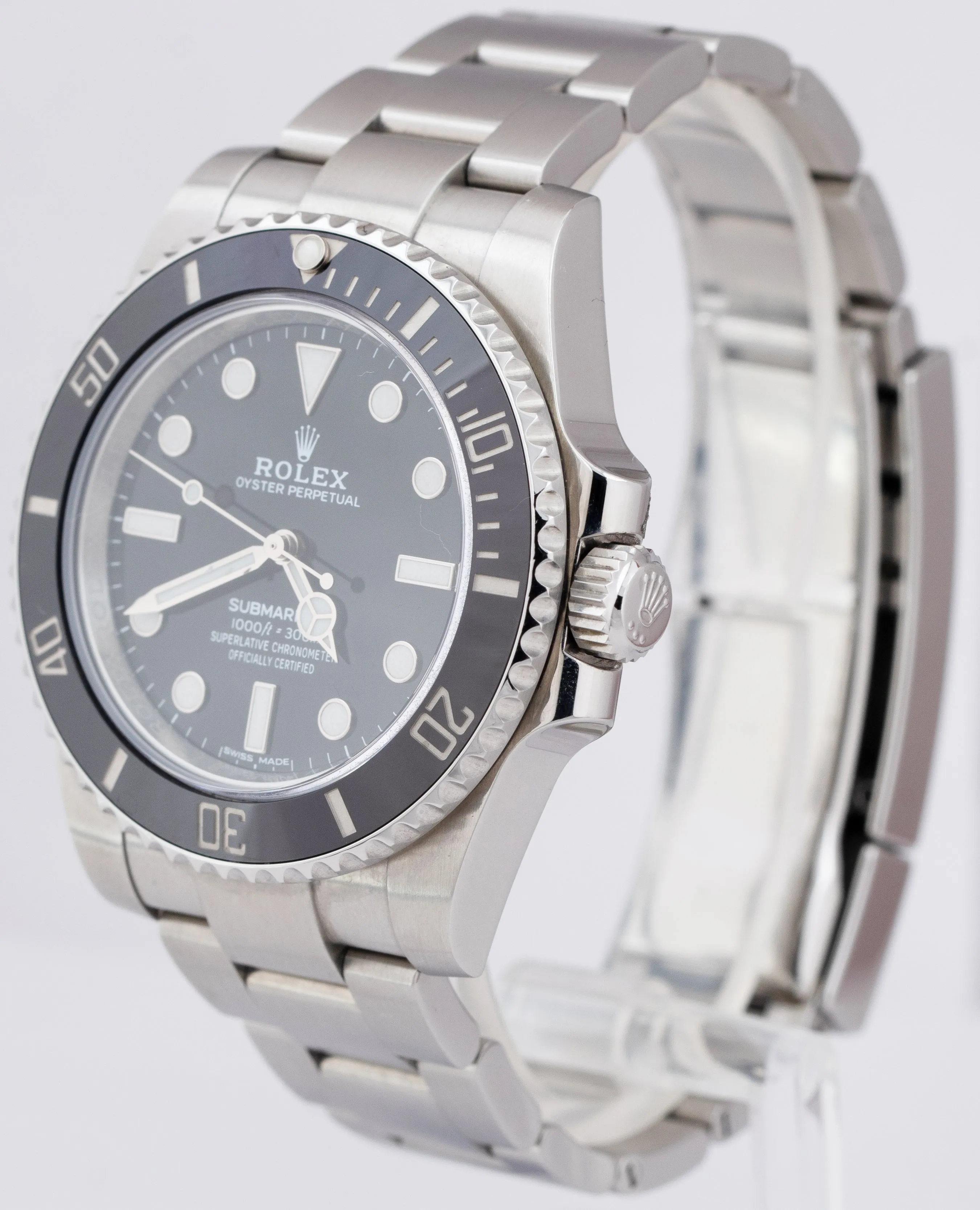 2018 Rolex Submariner No-Date Stainless 40mm Black Ceramic Dive Watch 114060 B P