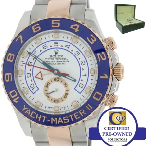2018 Rolex Yacht-Master 2 44mm Two-Tone 18k Rose Gold Ceramic 116681 Watch