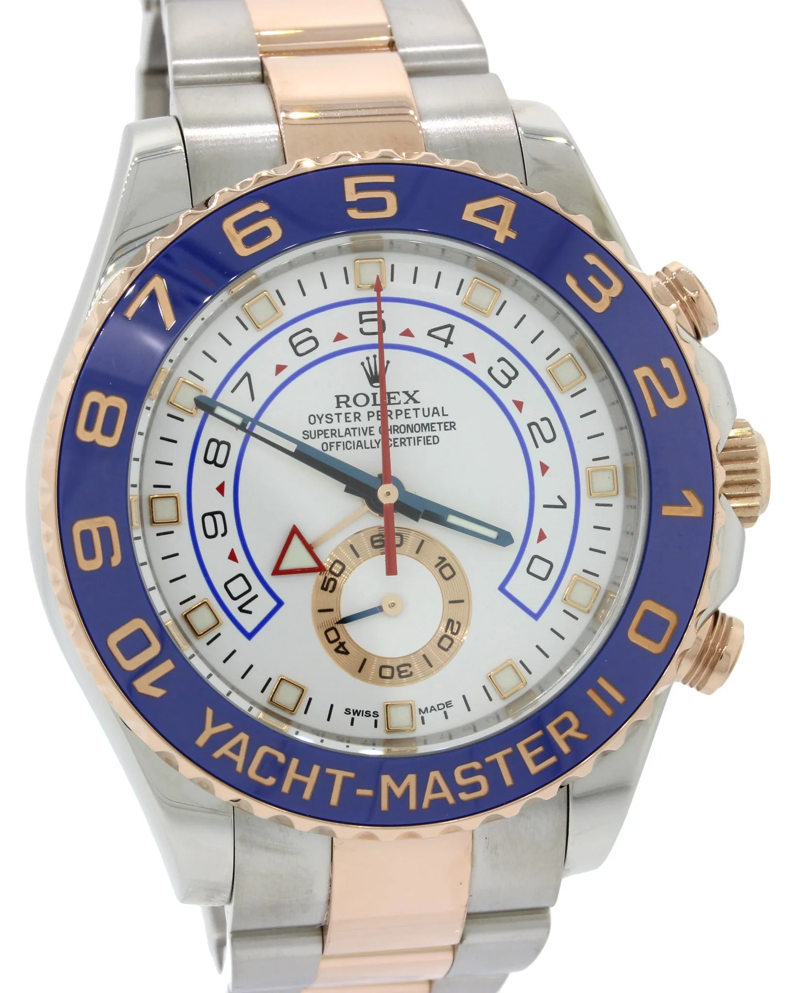 2018 Rolex Yacht-Master 2 44mm Two-Tone 18k Rose Gold Ceramic 116681 Watch