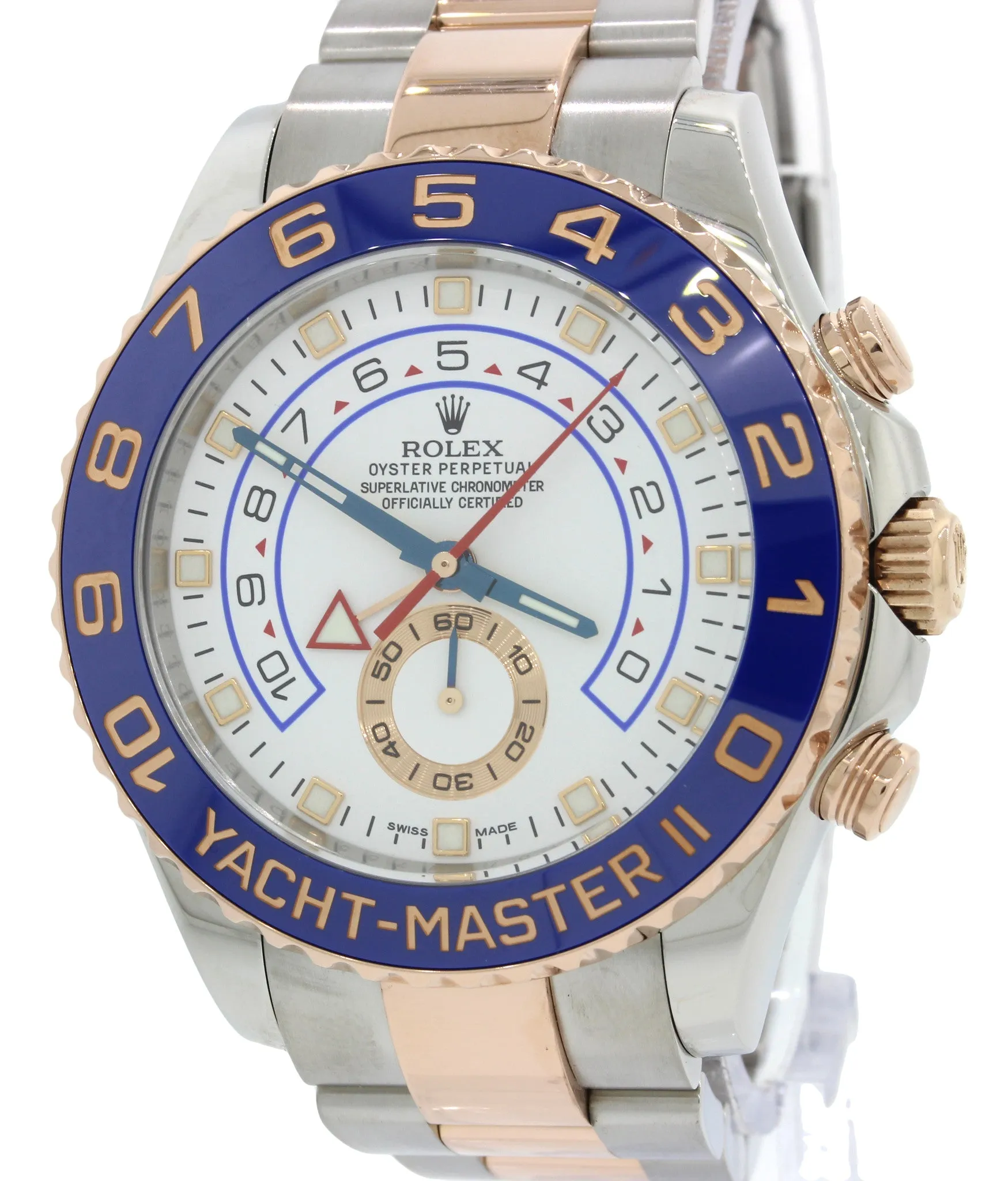 2018 Rolex Yacht-Master 2 44mm Two-Tone 18k Rose Gold Ceramic 116681 Watch