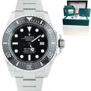 2019 MINT Rolex Sea-Dweller Deepsea Black Stainless Steel 44mm Dive 126660 Watch