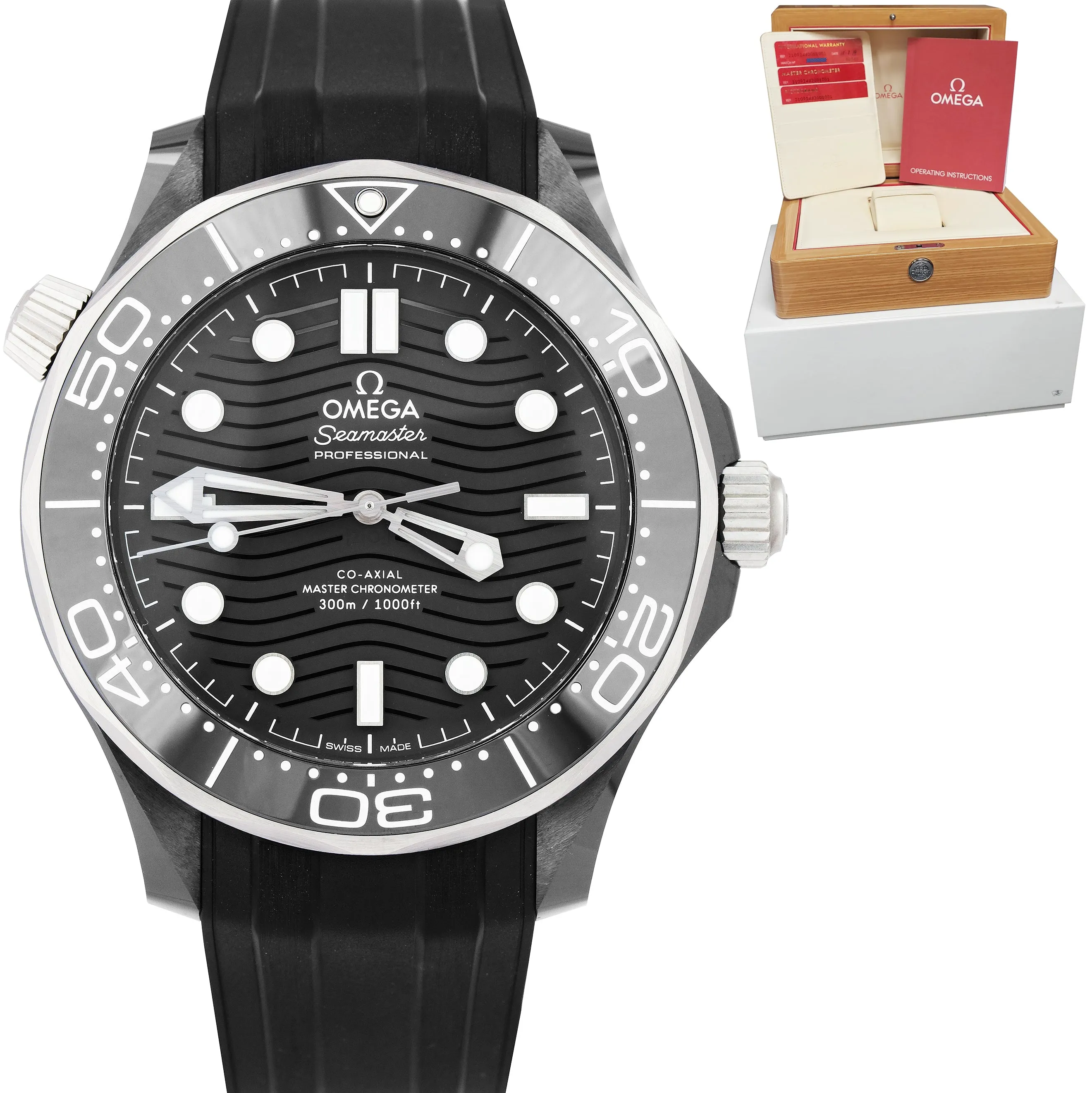 2019 Omega Seamaster Diver 300M Black Ceramic 43.5mm Watch 210.92.44.20.01.001