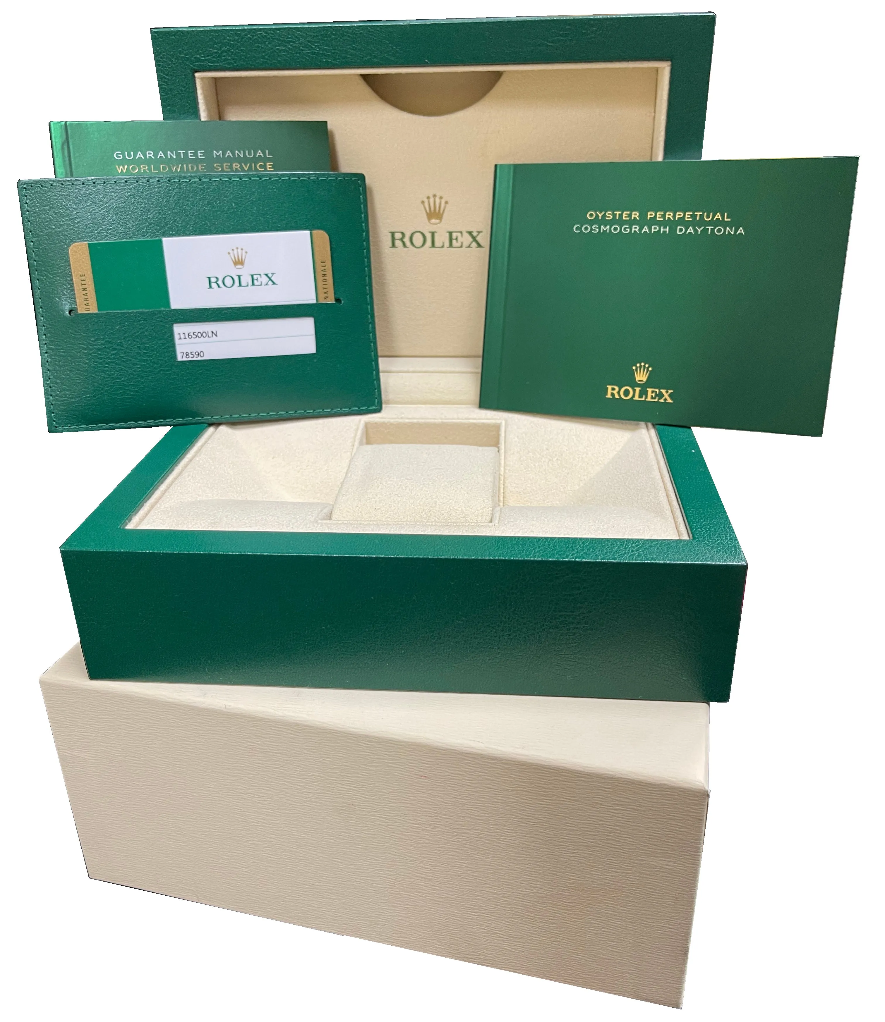 2019 Rolex Daytona Cosmograph PANDA Ceramic White 40mm Watch 116500 LN BP