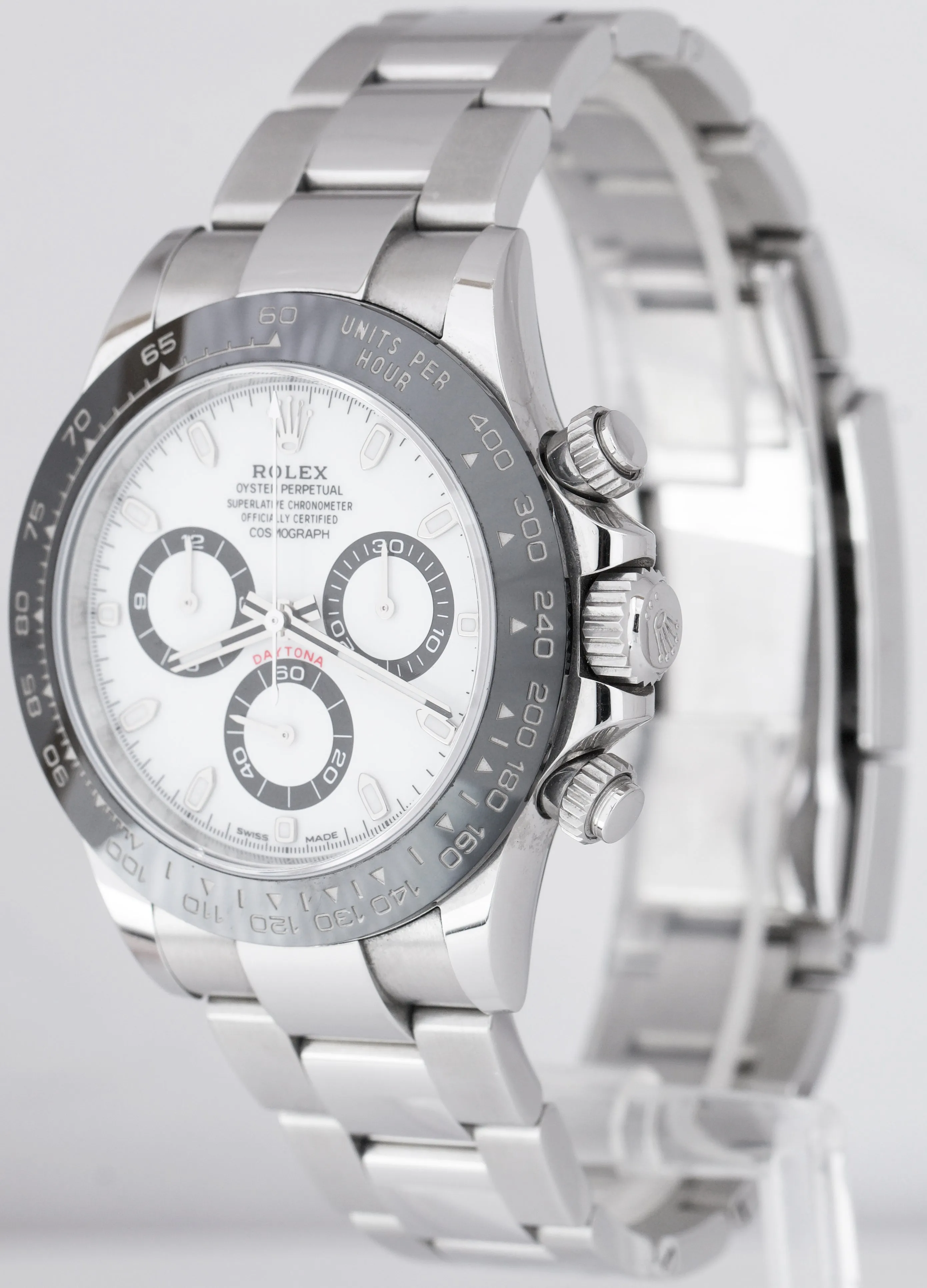 2019 Rolex Daytona Cosmograph PANDA Ceramic White 40mm Watch 116500 LN BP