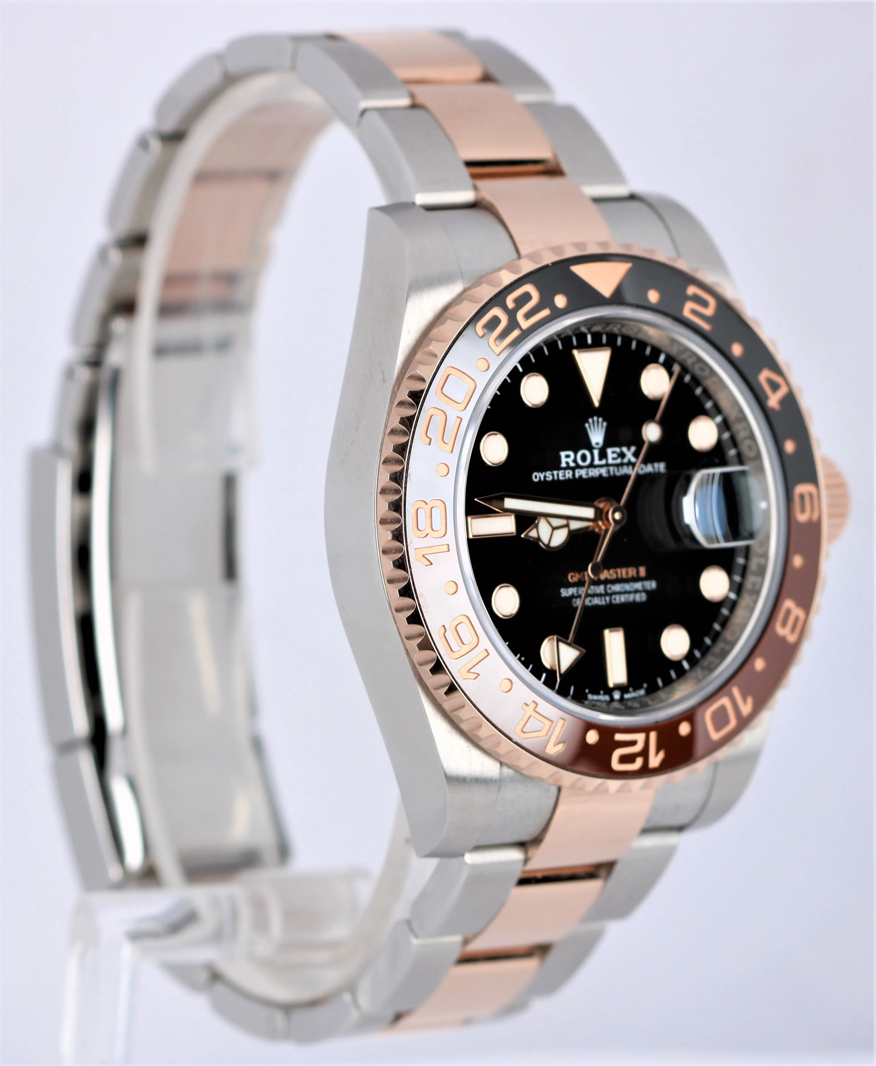 2019 Rolex GMT-Master II Two-Tone Root Beer Rose 40mm 126711 CHNR Watch B&P