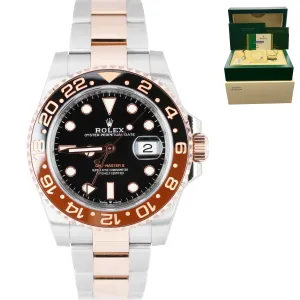 2019 Rolex GMT-Master II Two-Tone Root Beer Rose 40mm 126711 CHNR Watch B&P