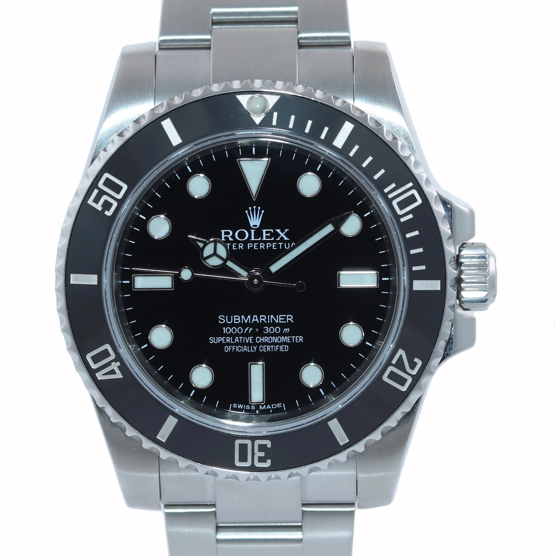 2019 Rolex Submariner No-Date 114060 Steel Black Ceramic 40mm Watch Box