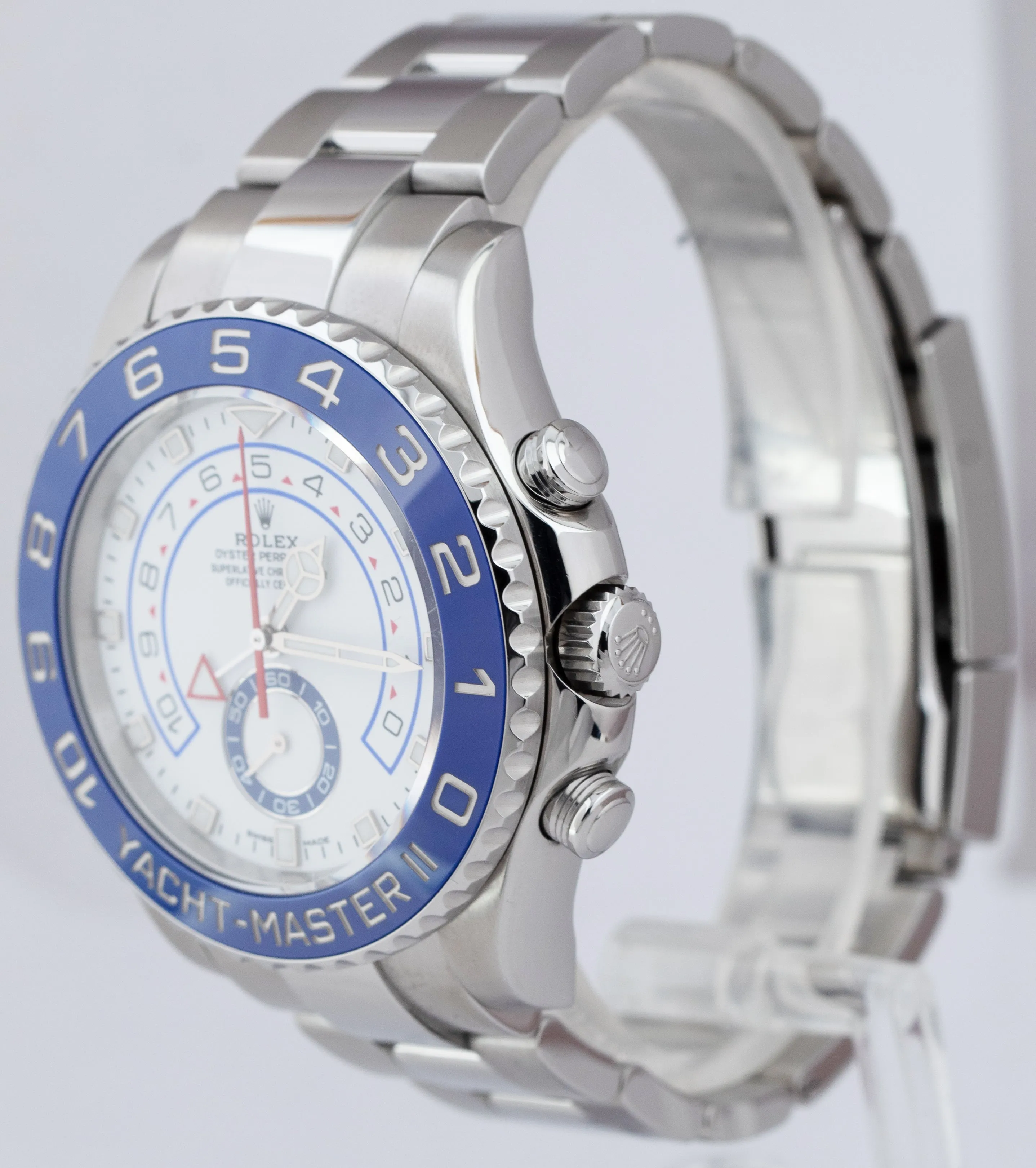2019 Rolex Yacht-Master II 44mm NEWEST HANDS Stainless White 116680 Watch B P