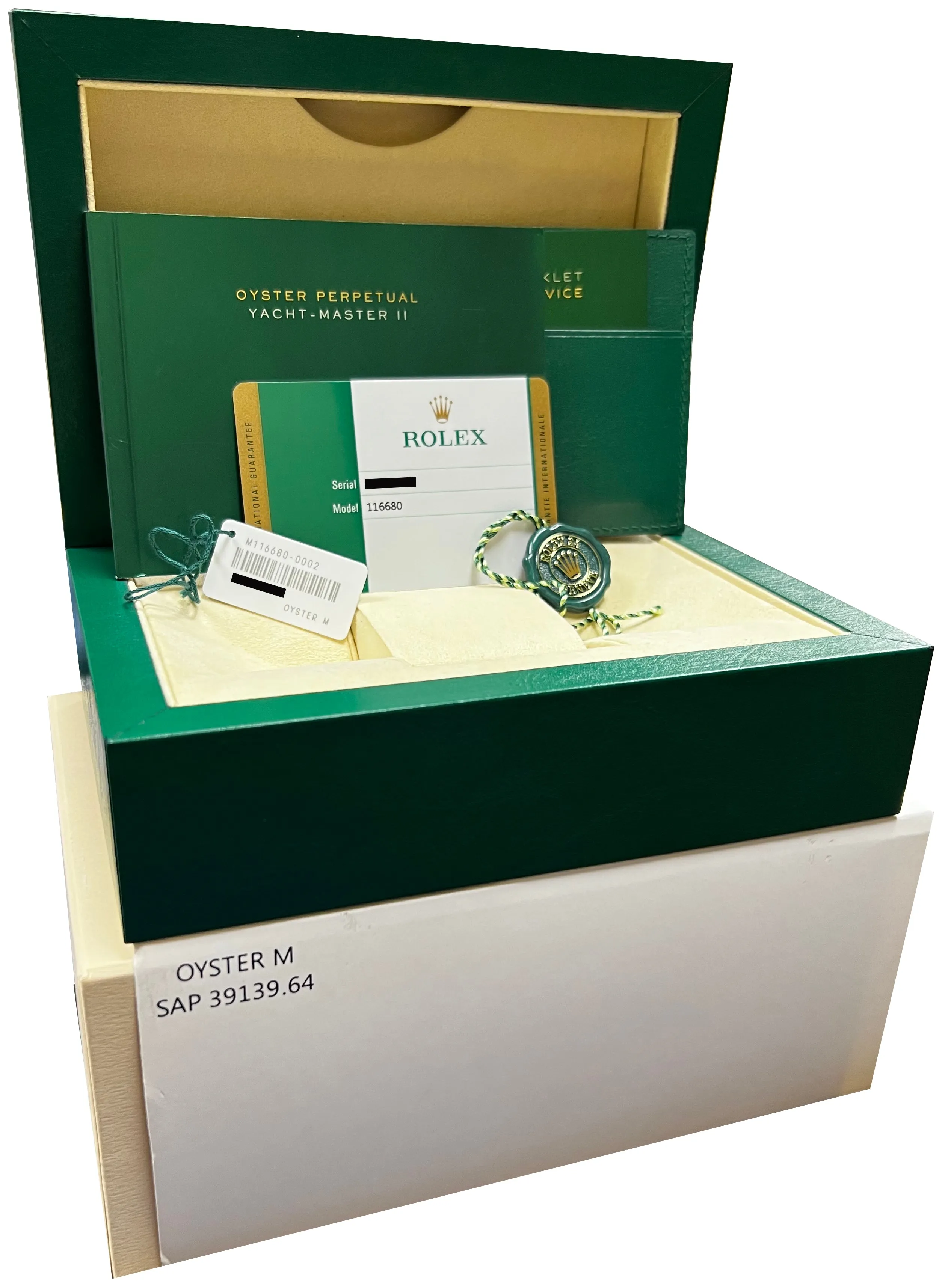 2019 Rolex Yacht-Master II 44mm NEWEST HANDS Stainless White 116680 Watch B P