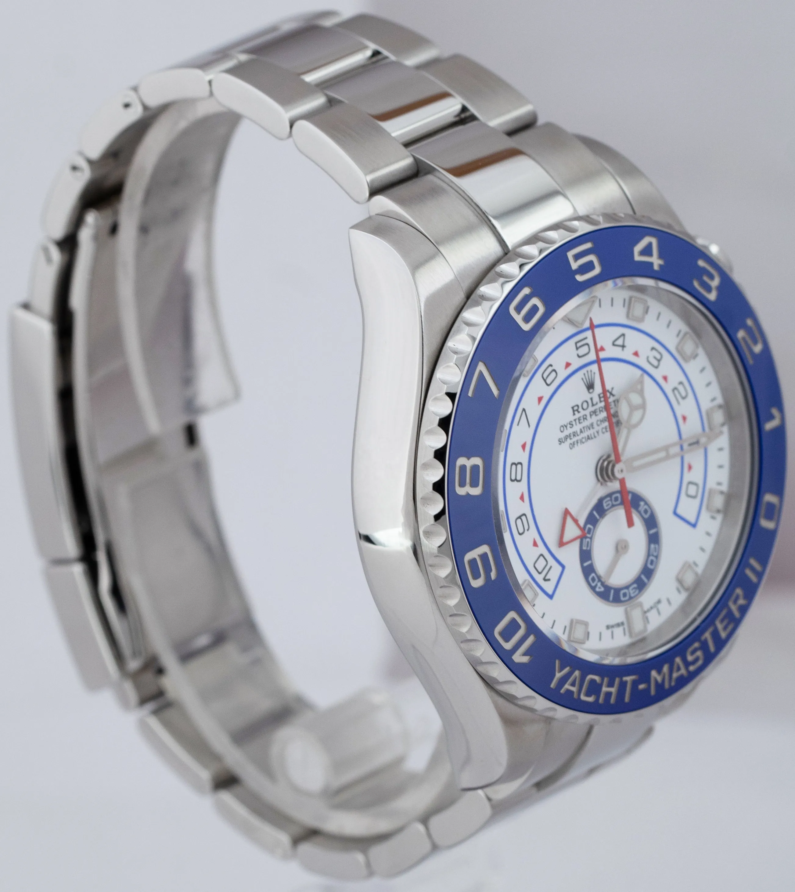 2019 Rolex Yacht-Master II 44mm NEWEST HANDS Stainless White 116680 Watch B P