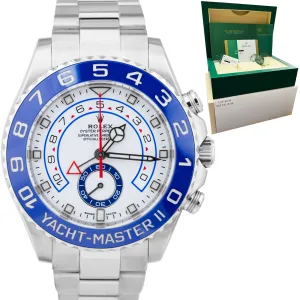 2019 Rolex Yacht-Master II 44mm NEWEST HANDS Stainless White 116680 Watch B P
