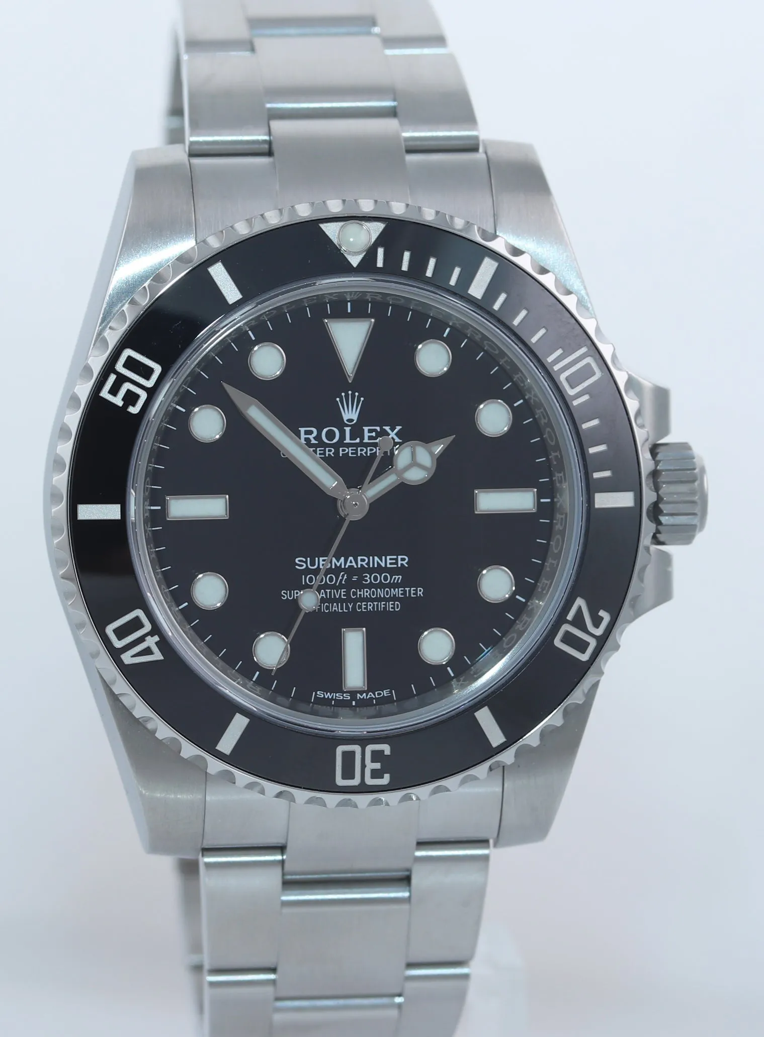 2020 PAPERS Unnamed Rolex Submariner No Date 114060 Steel Black Ceramic Watch