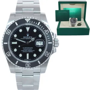 2020 Rolex Submariner Date 116610 Steel Black Ceramic Bezel Watch Box