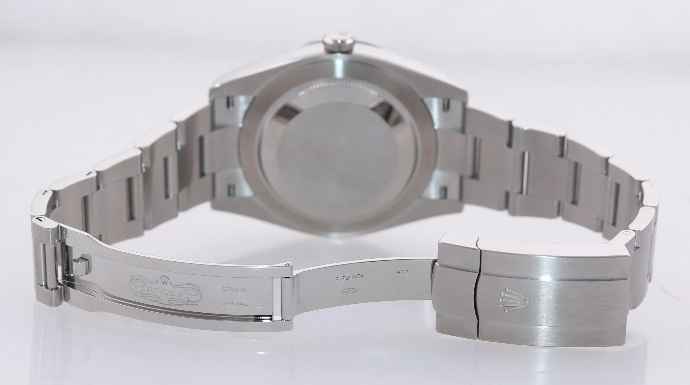 2021 PAPERS Rolex Oyster Perpetual 41mm Blue Stick Oyster Watch 124300 Box