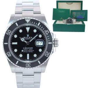 2021 PAPERS Rolex Submariner 41mm Black Ceramic 126610LN Watch Box