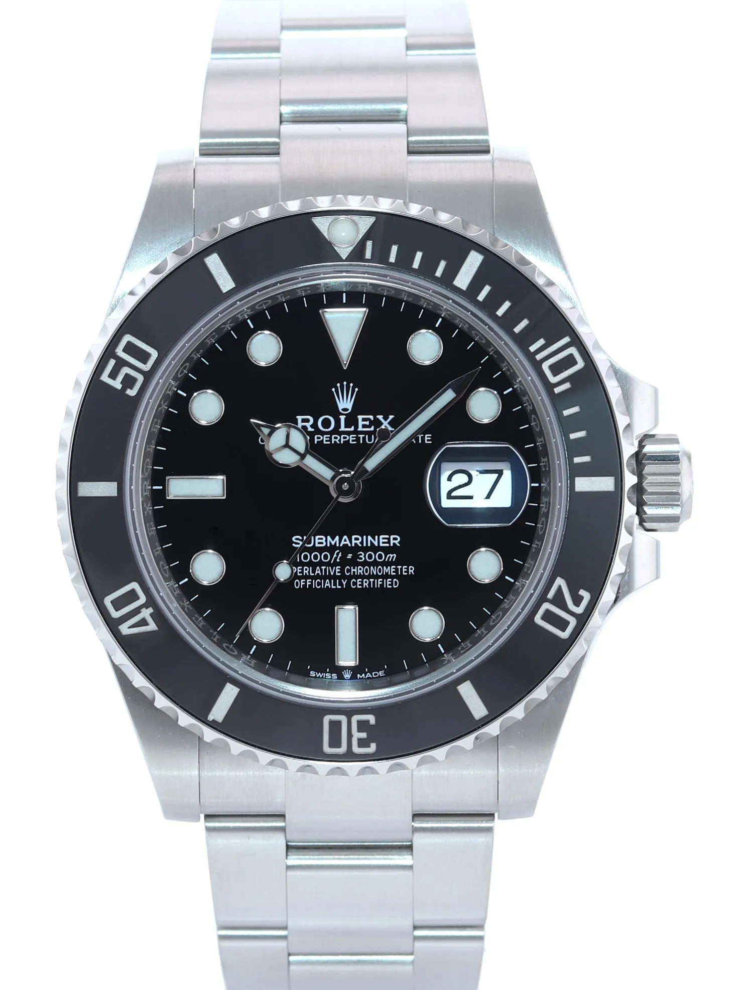 2021 PAPERS Rolex Submariner 41mm Black Ceramic 126610LN Watch Box
