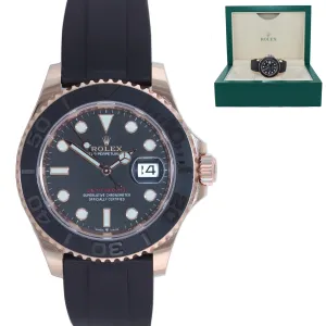 2021 Rolex Yacht-Master 126655 Everose Rose Gold 40mm Rubber Steel Watch Box