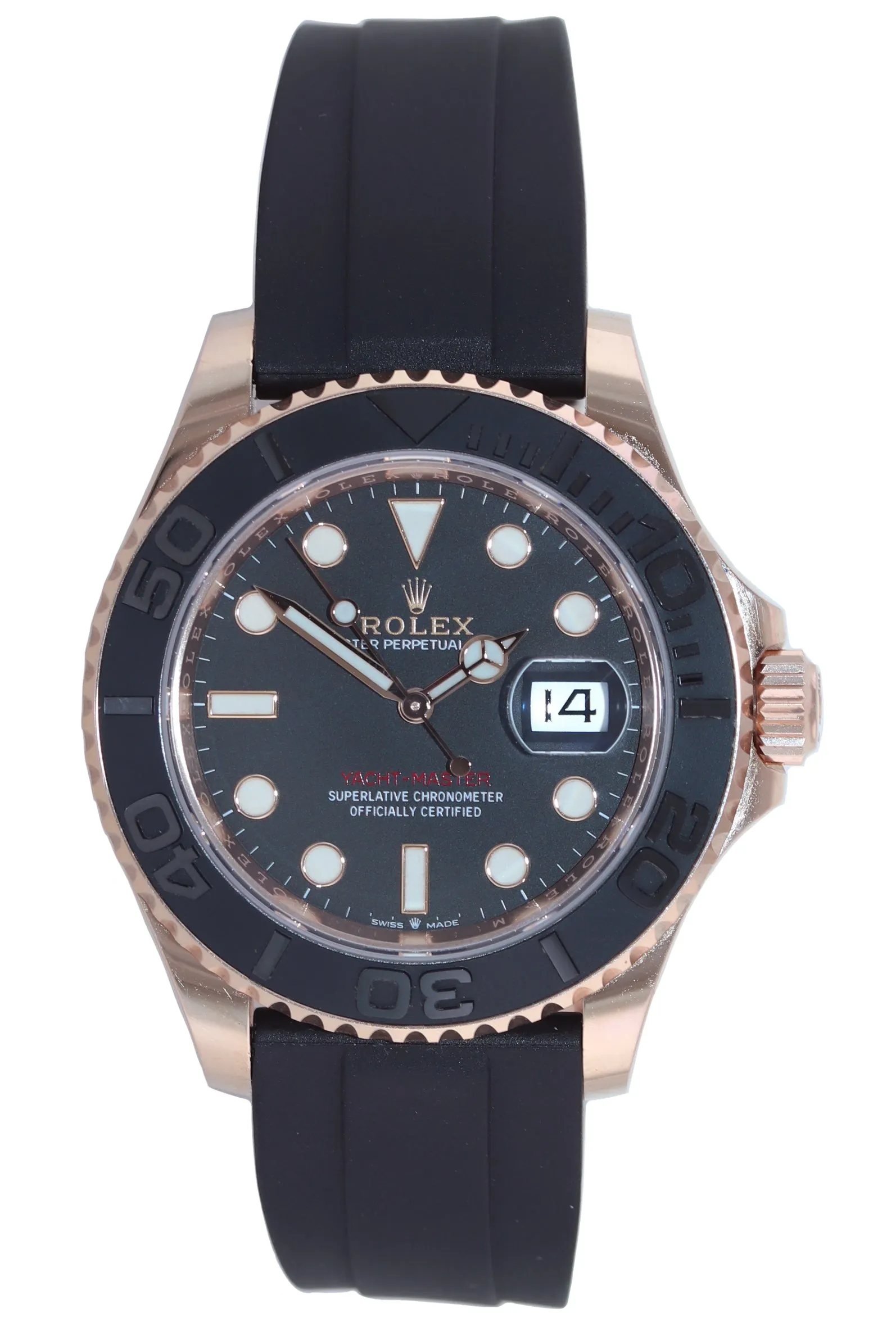 2021 Rolex Yacht-Master 126655 Everose Rose Gold 40mm Rubber Steel Watch Box
