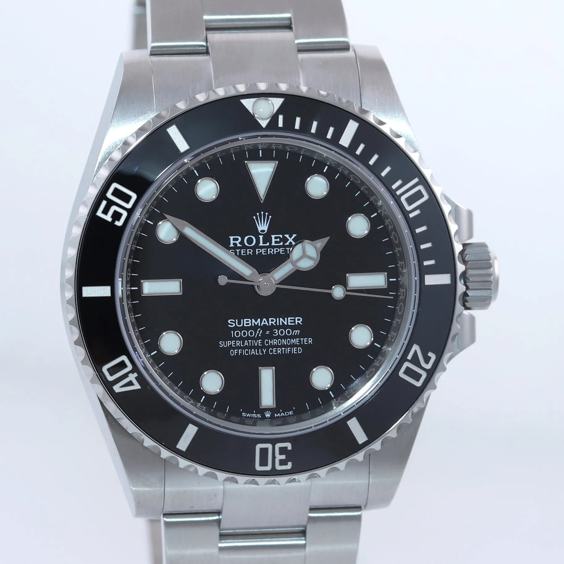 2022 MINT PAPERS Rolex Submariner 41mm Black Ceramic 124060LN No Date Watch