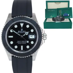 2022 PAPERS Rolex Yacht-Master 226659 White Gold 42mm Oysterflex Watch Box
