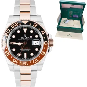 2022 Rolex GMT-Master II Two-Tone Root Beer Rose 40mm 126711 CHNR Watch B&P