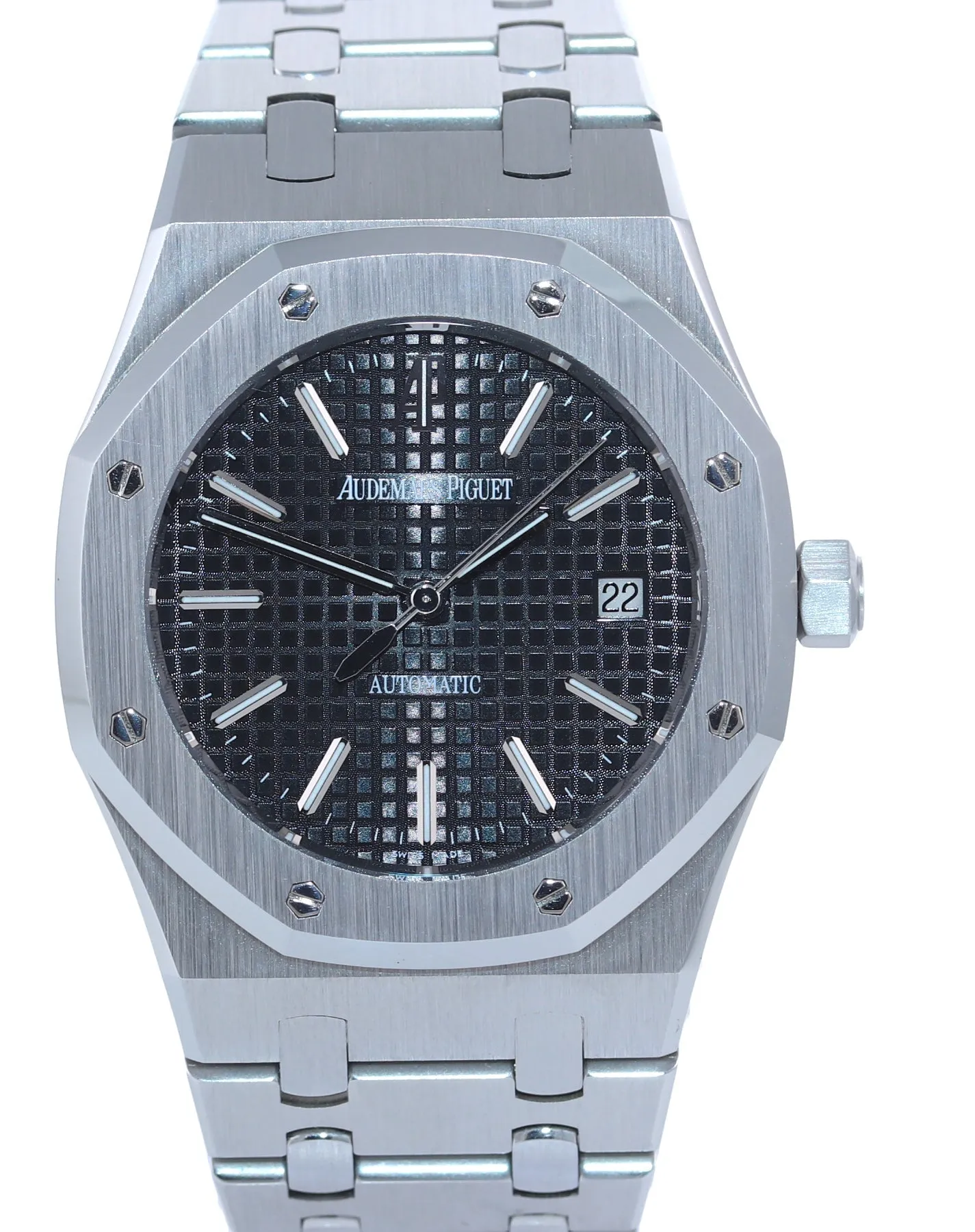 2022 Service Audemars Piguet Royal Oak Black 39mm Steel 15300 Date Watch Box
