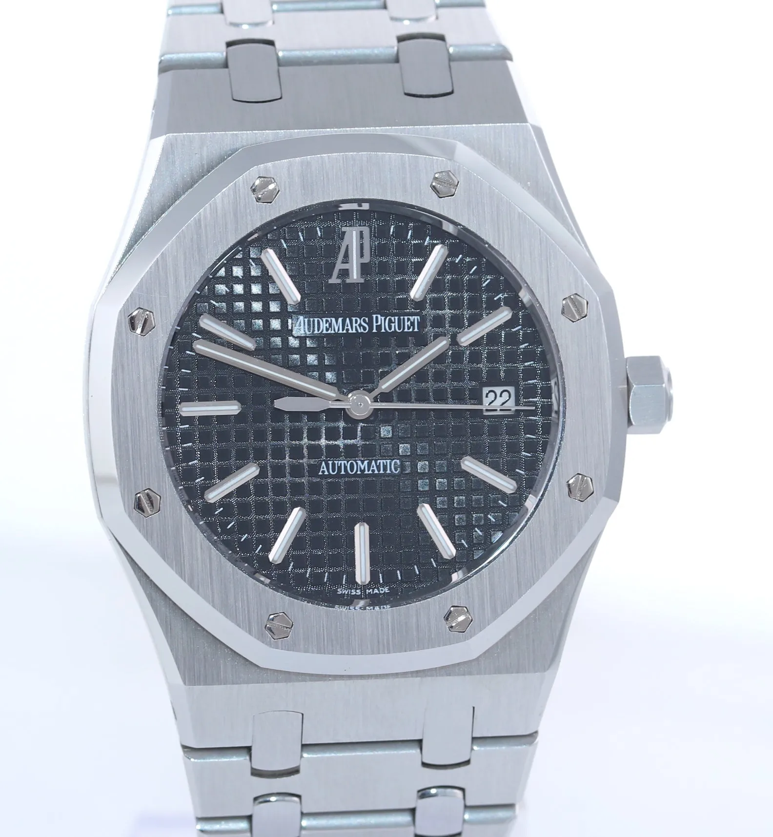 2022 Service Audemars Piguet Royal Oak Black 39mm Steel 15300 Date Watch Box