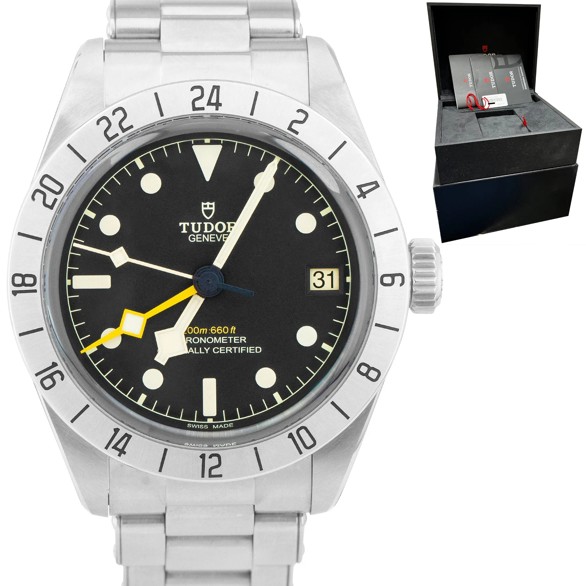 2022 Tudor Black Bay Pro 39mm Stainless Steel Black Date Watch 79470 FULL SET