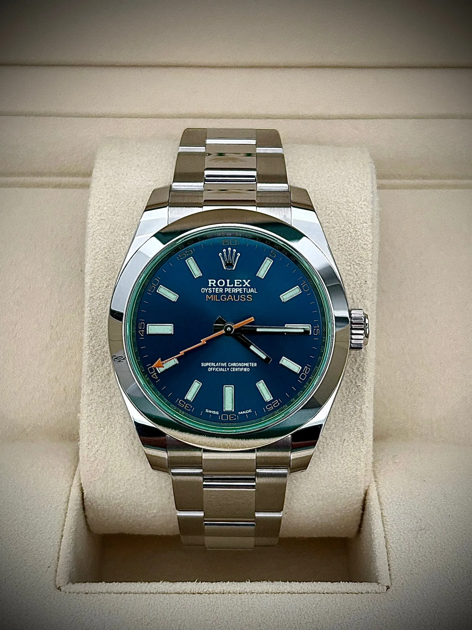 2023 ROLEX MILGAUSS, 116400GV, FULL SET, INC GST