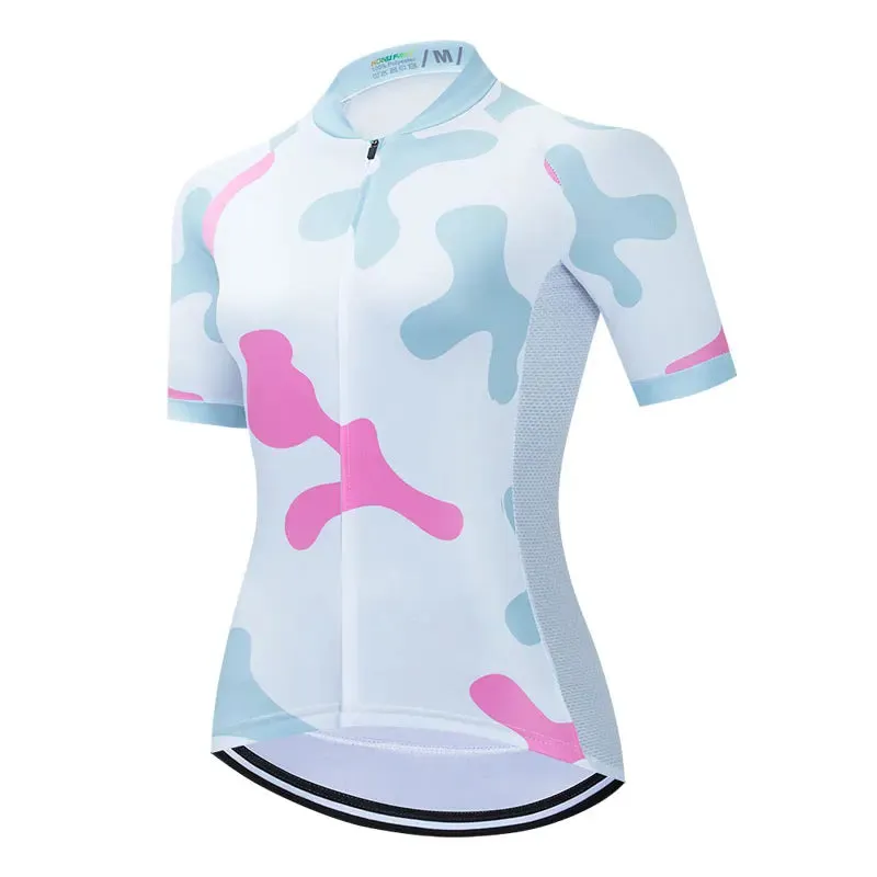 2023 Salexo Women Cycling Jersey Short Sleeve Set Summer Maillot 19D Bib Shorts Bicycle Clothes Sportwear MTB Cycling Clothing