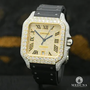 40mm C-Luxury-Watches Santos 100 XL - Rubber Iced
