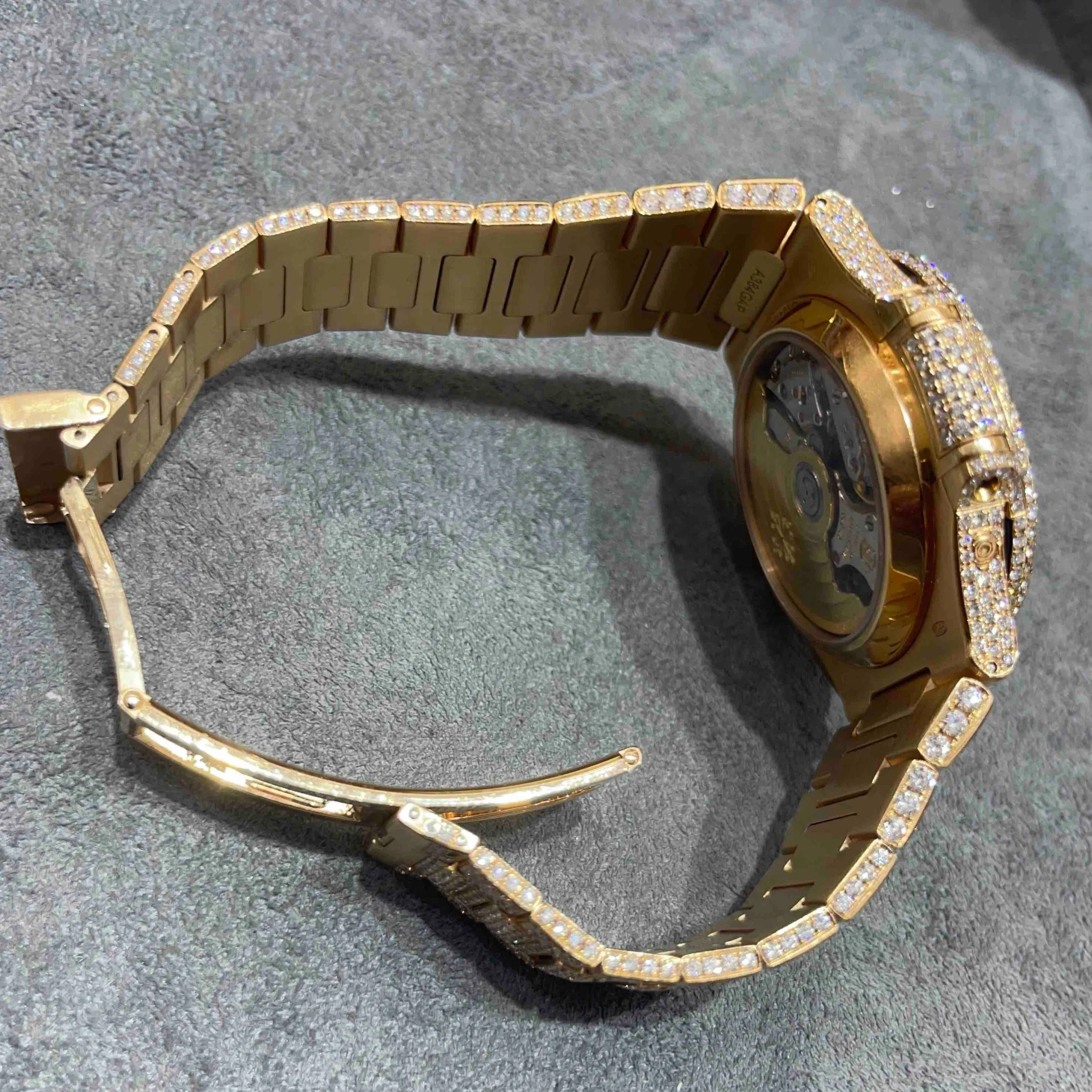 41mm PP-Luxury-Watches Nautilus Chronograph | 18k Rose | Iced Out