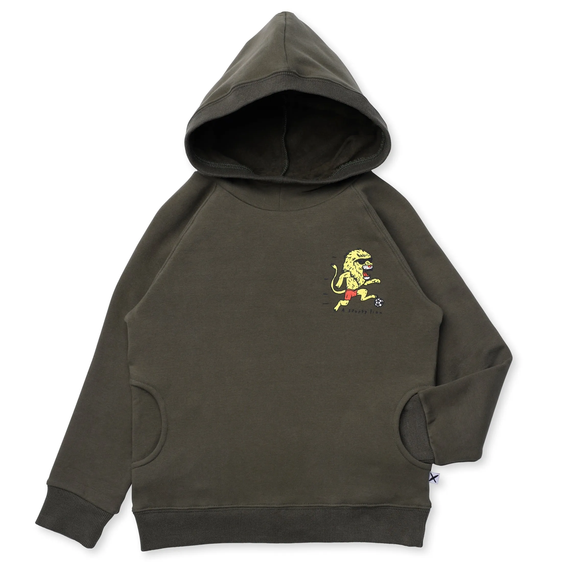 A Sporty Lion Furry Hood - Khaki