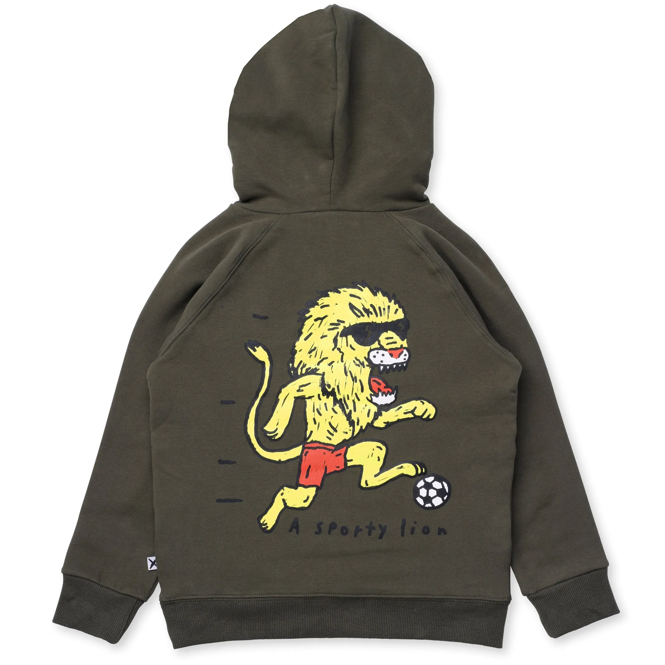 A Sporty Lion Furry Hood - Khaki