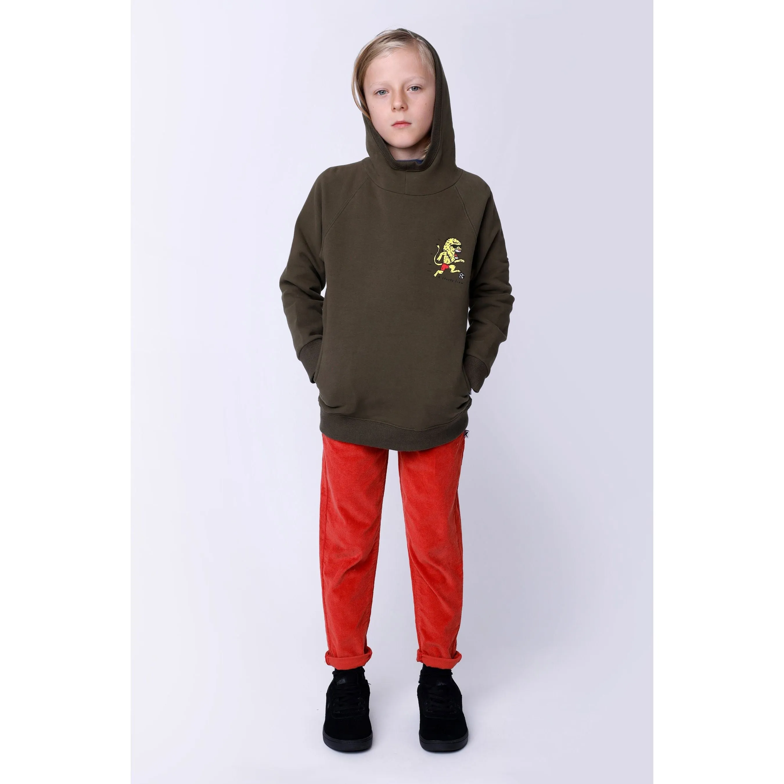 A Sporty Lion Furry Hood - Khaki